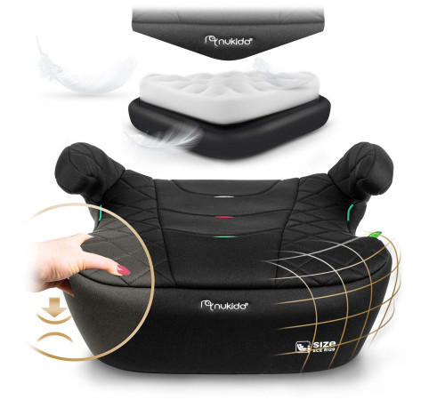 Бустер Nukido Louis ISOFIX 710200 125-150 см, чорний Бустер Nukido Louis ISOFIX 710200 125-150 см, чорний