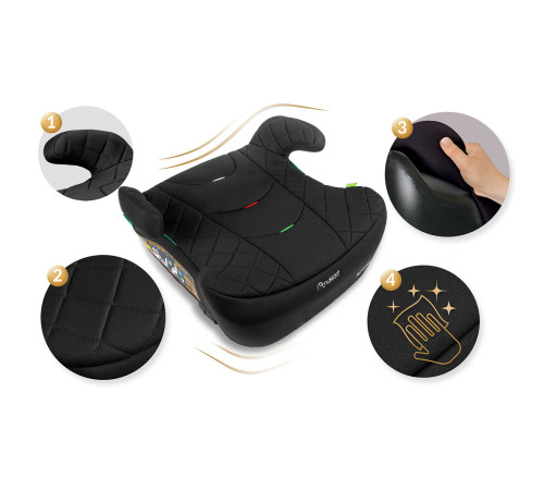 Бустер Nukido Louis ISOFIX 710200 125-150 см, чорний Бустер Nukido Louis ISOFIX 710200 125-150 см, чорний