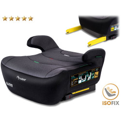 Бустер Nukido Louis ISOFIX 710201 125-150 см, чорно-сірий