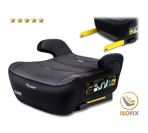 Бустер Nukido Louis ISOFIX 710201 125-150 см, чорно-сірий Бустер Nukido Louis ISOFIX 710201 125-150 см, чорно-сірий