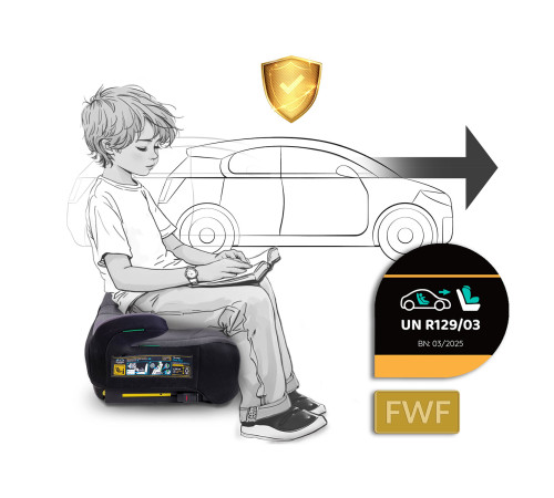 Бустер Nukido Louis ISOFIX 710201 125-150 см, чорно-сірий Бустер Nukido Louis ISOFIX 710201 125-150 см, чорно-сірий