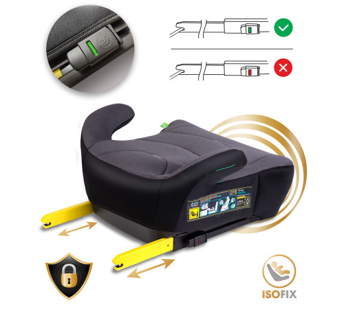 Бустер Nukido Louis ISOFIX 710201 125-150 см, чорно-сірий Бустер Nukido Louis ISOFIX 710201 125-150 см, чорно-сірий
