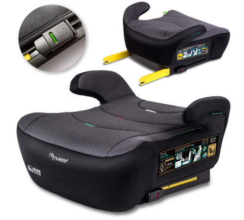 Бустер Nukido Louis ISOFIX 710201 125-150 см, чорно-сірий Бустер Nukido Louis ISOFIX 710201 125-150 см, чорно-сірий