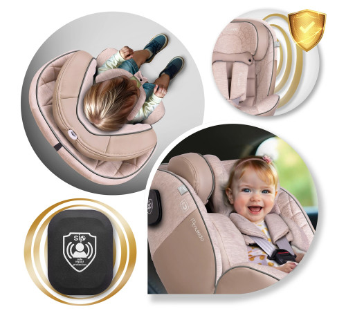 Автокрісло Nukido Aero Line ISOFIX 0-36 кг, бежеве