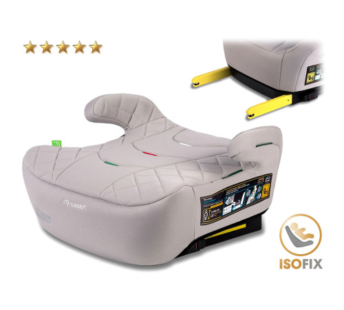 Бустер Nukido Louis ISOFIX 710202 22-36 кг, сірий