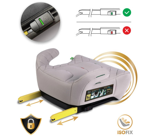 Бустер Nukido Louis ISOFIX 710202 22-36 кг, сірий