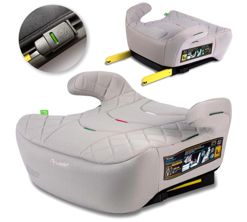 Бустер Nukido Louis ISOFIX 710202 22-36 кг, сірий