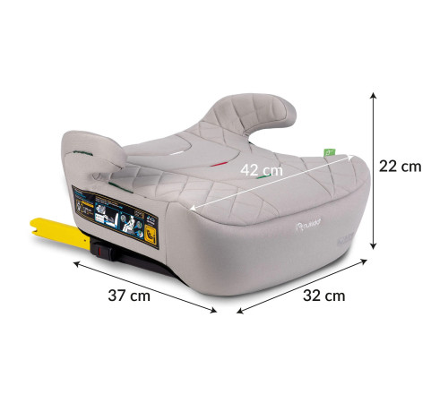 Бустер Nukido Louis ISOFIX 710202 22-36 кг, сірий