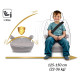 Бустер Nukido Louis ISOFIX 710202 22-36 кг, сірий