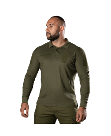 Поло Army ID Long CoolPass Pique LT Олива (8291), XS