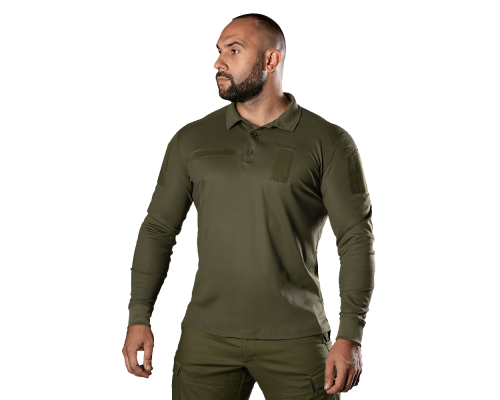 Поло Army ID Long CoolPass Pique LT Олива (8291), XS