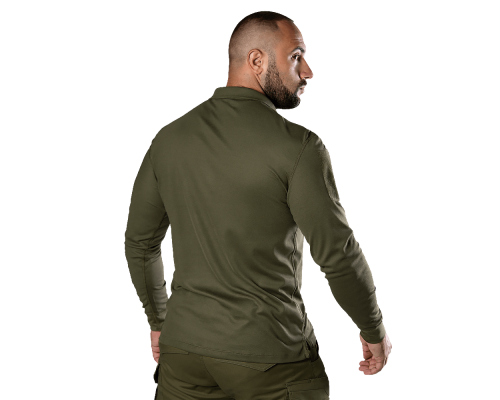 Поло Army ID Long CoolPass Pique LT Олива (8291), XXXXL