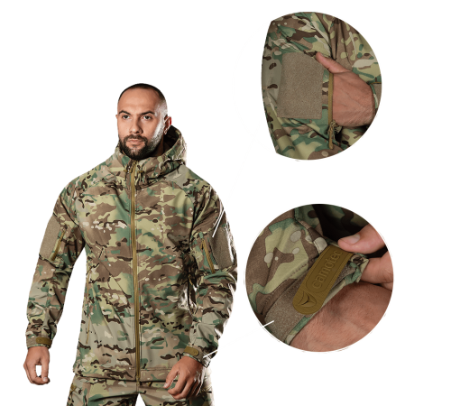 Куртка CM Stalker SoftShell Multicam (7089), XXXXL Куртка CM Stalker SoftShell Multicam (7089), XXXXL