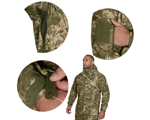 Куртка CM Stalker SoftShell Піксель (7379), S