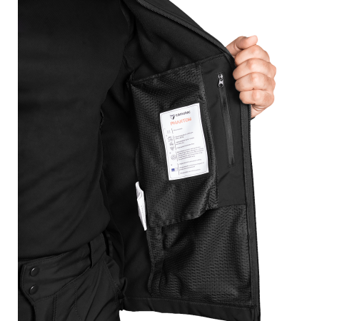 Куртка Phantom SoftShell Чорна (7287), XXL Куртка Phantom SoftShell Чорна (7287), XXL