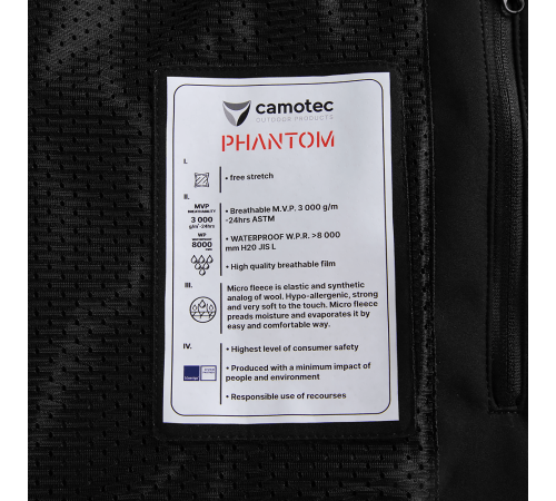 Куртка Phantom SoftShell Чорна (7287), XXL Куртка Phantom SoftShell Чорна (7287), XXL