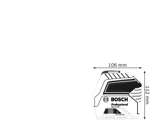 Перехресний лазерний нівелір Bosch GLL 2-10 червоний, 10м (без самовирівнювання)