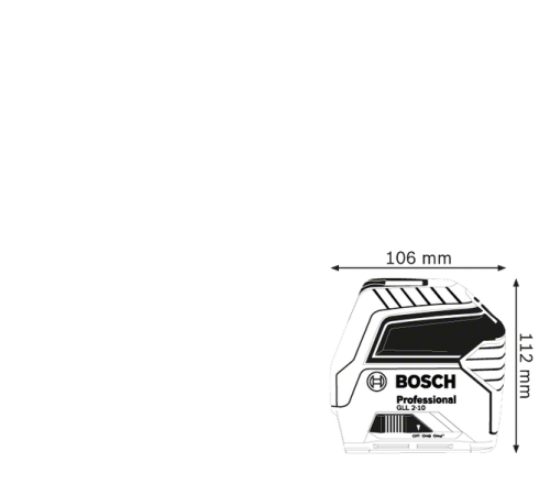 Перехресний лазерний нівелір Bosch GLL 2-10 червоний, 10м (без самовирівнювання)