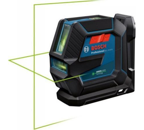 Перехресний лазерний нівелір Bosch Cross line GLL2-15G + LB10 зелений, 15м