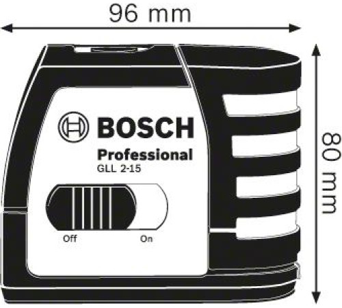 Перехресний лазерний нівелір Bosch Line GCL 2-15 G зелений, 15м