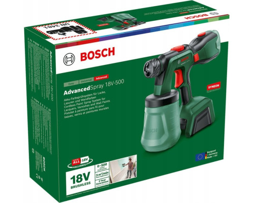 Фарбувальний пістолет, акумуляторний Bosch AdvancedSpray 18V-500 18V