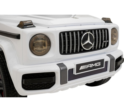 Дитяча акумуляторна машинка Mercedes AMG G63. Біла