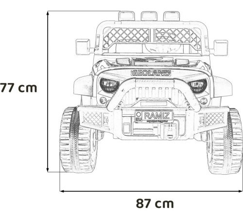 Дитячий акумуляторний позашляховик Geoland Power для 2 дітей Чорний