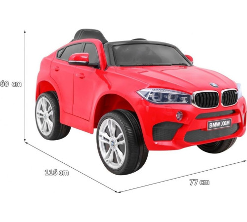Дитяча акумуляторна машинка BMW X6M Червона Дитяча акумуляторна машинка BMW X6M Червона
