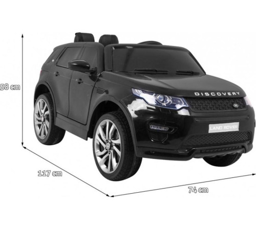 Дитяча акумуляторна машинка Land Rover Discovery Чорна