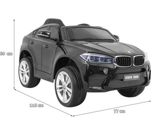 Дитяча акумуляторна машинка BMW X6M Чорна