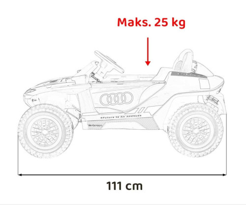 Дитяча акумуляторна машинка Audi RSQ E-TRON Сіра