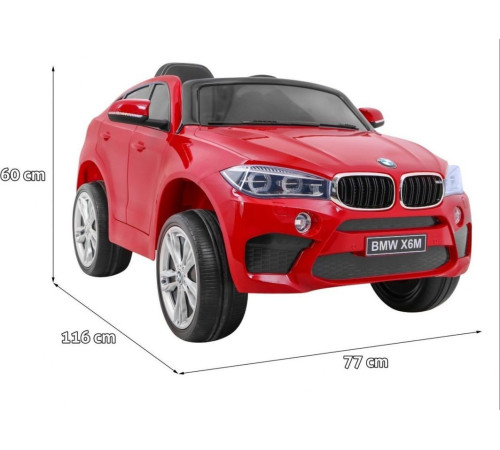 Дитяча акумуляторна машинка BMW X6M Червона