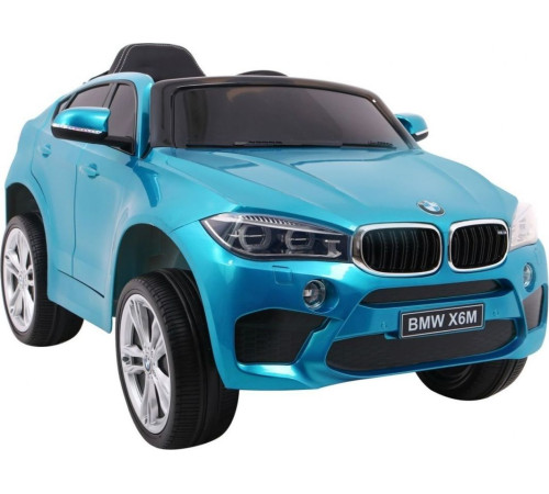 Дитяча акумуляторна машинка BMW X6M Синя