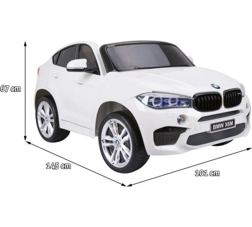 Дитяча акумуляторна машинка BMW X6M XXL для 2 дітей Біла