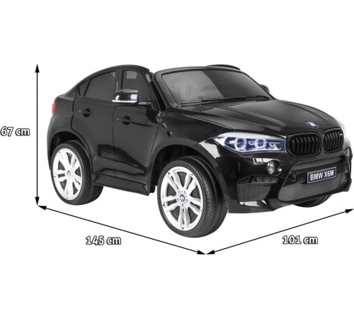 Дитяча акумуляторна машинка BMW X6M XXL для 2 дітей Чорна