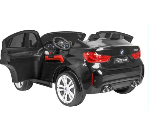 Дитяча акумуляторна машинка BMW X6M XXL для 2 дітей Чорна