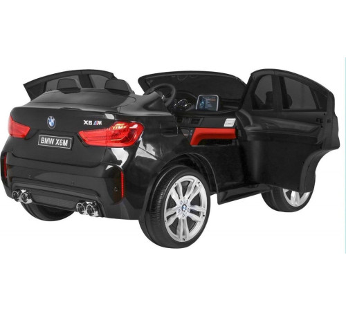 Дитяча акумуляторна машинка BMW X6M XXL для 2 дітей Чорна