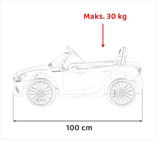 Дитяча акумуляторна машинка Maserati Ghibli на акумуляторі Червона