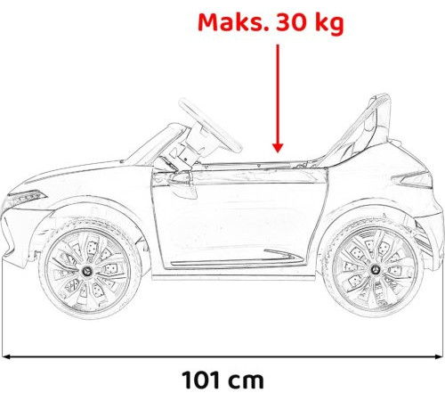 Дитяча акумуляторна машинка Mercedes Benz AMG EQA Біла