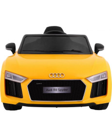 Дитяча акумуляторна машинка Audi R8 Spyder Жовта