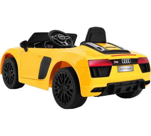 Дитяча акумуляторна машинка Audi R8 Spyder Жовта