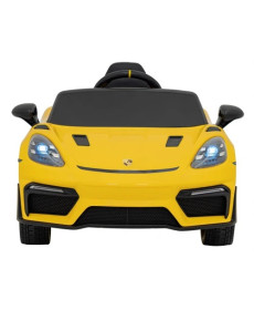 Дитяча акумуляторна машинка Porsche 718 Жовта