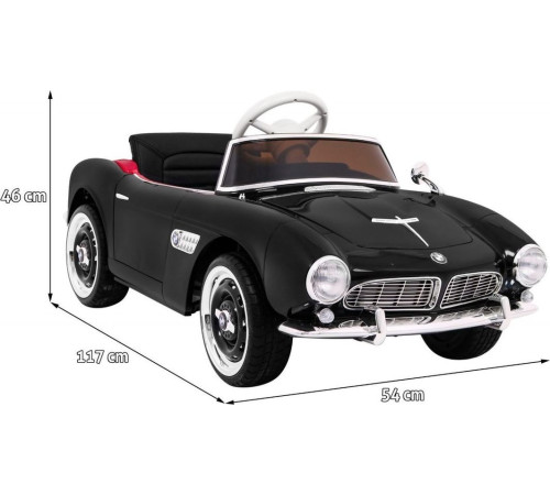 Дитяча акумуляторна машинка BMW 507 Retro Чорна Дитяча акумуляторна машинка BMW 507 Retro Чорна