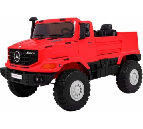 Дитяча акумуляторна машина Mercedes-Benz Zetros Red + 2-місний + Багажне відділення + Пульт