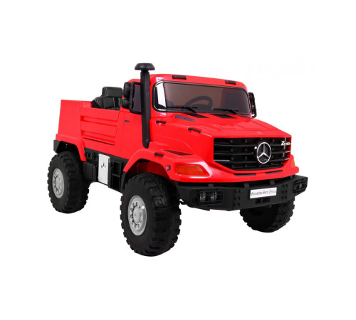 Дитяча акумуляторна машина Mercedes-Benz Zetros Red + 2-місний + Багажне відділення + Пульт