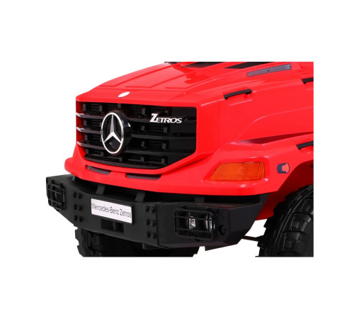 Дитяча акумуляторна машина Mercedes-Benz Zetros Red + 2-місний + Багажне відділення + Пульт