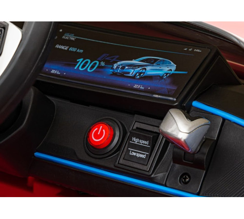 Дитяча акумуляторна машинка BMW i4 для дітей Червона Дитяча акумуляторна машинка BMW i4 для дітей Червона