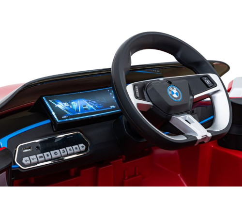 Дитяча акумуляторна машинка BMW i4 для дітей Червона Дитяча акумуляторна машинка BMW i4 для дітей Червона