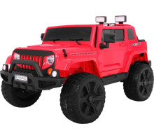 Дитяча акумуляторна машина Mighty Jeep Red + 2 місця + привід 4х4 + 2 багажника