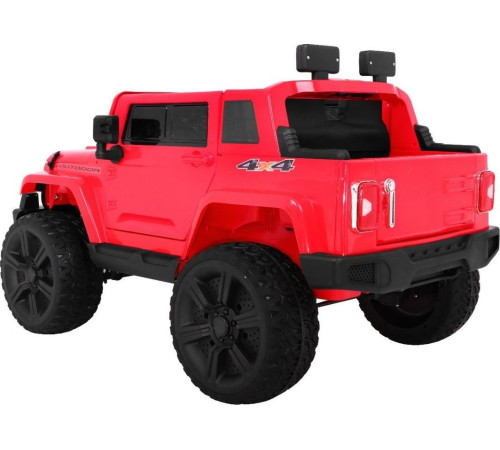 Дитяча акумуляторна машина Mighty Jeep Red + 2 місця + привід 4х4 + 2 багажника